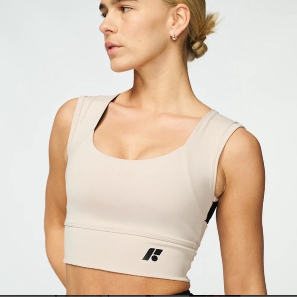Forme the Power Bra color Ecru cream posture sports bra medium M - Picture 1 of 8